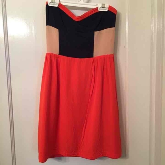 Urban Outfitters color block strapless dress - Picture 1 of 1